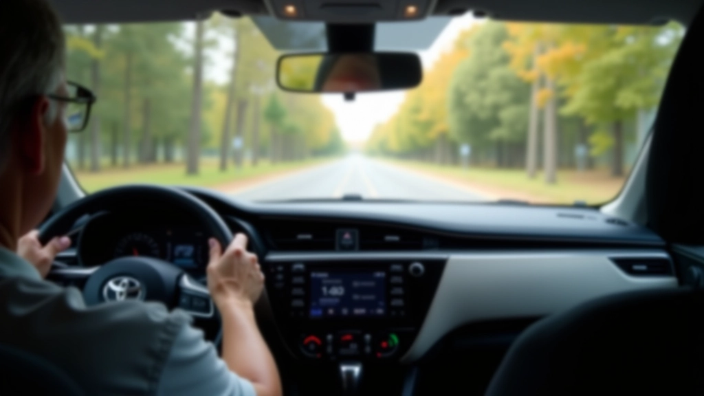 Corolla vidus iš vairuotojo perspektyvos: platus lango žiūrėjimas, aiški instrumentų skydelis, nėra apstumdančių spaustos