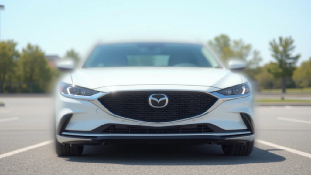 Mazda6 priekis, profesionali nuotrauka, šviesi spalva, aikštelėje, ryški diena